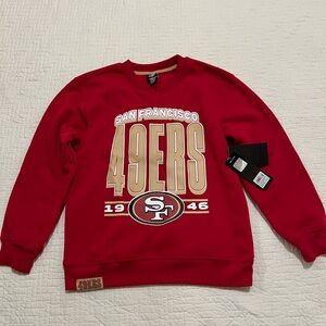 NWT NFL 49er SF San Francisco Forty Niner Red Sweatshirt Size L 10/12